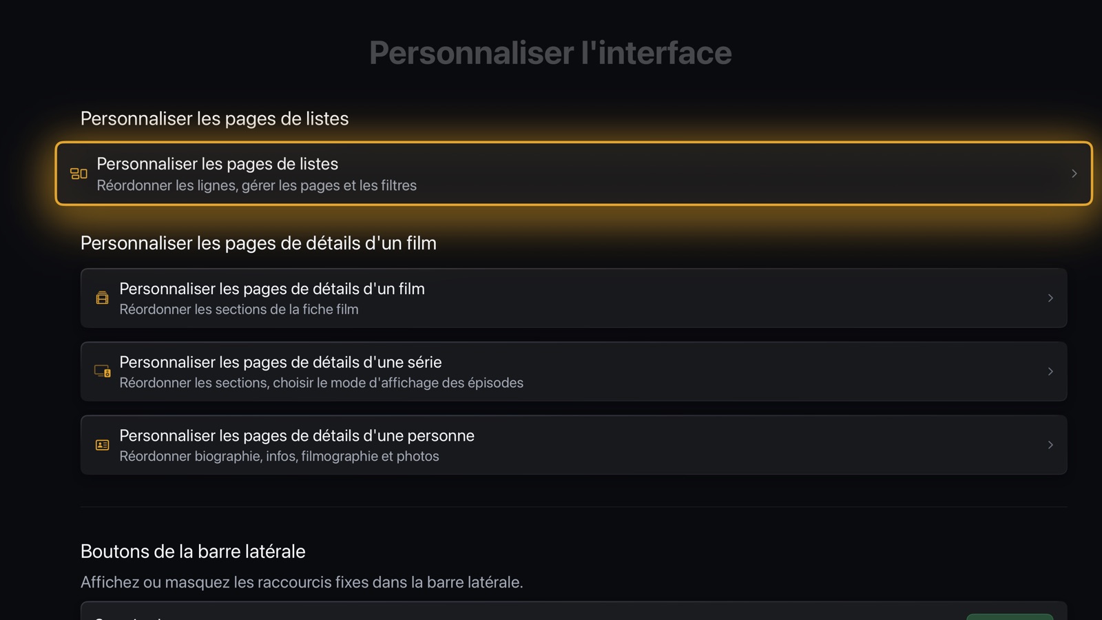Customize the interface — Apple TV